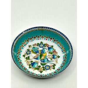 Vintage Steinbock Austria Copper on Enamel Round Shaped Dish